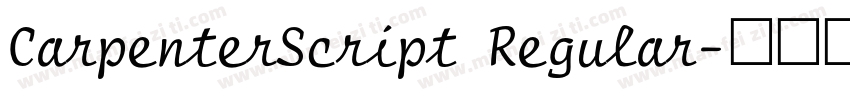 CarpenterScript Regular字体转换